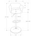 2831 Adjustable Hydraulic Lift Stool Black